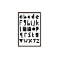 Picture of Black Letter Alphabet _GroupedProduct_Rectangle_Portrait_Mini_ _GroupedProduct_Rectangle_Portrait_Canvas_Framed_