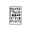 Picture of Black Letter Alphabet _GroupedProduct_Rectangle_Portrait_Mini_ _GroupedProduct_Rectangle_Portrait_Canvas_Framed_