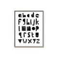 Picture of Black Letter Alphabet _GroupedProduct_Rectangle_Portrait_Mini_ _GroupedProduct_Rectangle_Portrait_Canvas_Framed_