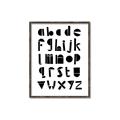 Picture of Black Letter Alphabet _GroupedProduct_Rectangle_Portrait_Mini_ _GroupedProduct_Rectangle_Portrait_Canvas_Framed_