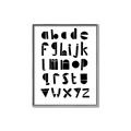 Picture of Black Letter Alphabet _GroupedProduct_Rectangle_Portrait_Mini_ _GroupedProduct_Rectangle_Portrait_Canvas_Framed_