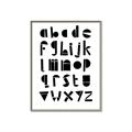 Picture of Black Letter Alphabet _GroupedProduct_Rectangle_Portrait_Mini_ _GroupedProduct_Rectangle_Portrait_Canvas_Framed_