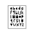 Picture of Black Letter Alphabet _GroupedProduct_Rectangle_Portrait_Mini_ _GroupedProduct_Rectangle_Portrait_Canvas_Framed_