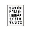 Picture of Black Letter Alphabet _GroupedProduct_Rectangle_Portrait_Mini_ _GroupedProduct_Rectangle_Portrait_Canvas_Framed_