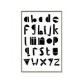Picture of Black Letter Alphabet _GroupedProduct_Rectangle_Portrait_Mini_ _GroupedProduct_Rectangle_Portrait_Canvas_Framed_