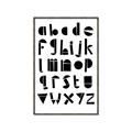 Picture of Black Letter Alphabet _GroupedProduct_Rectangle_Portrait_Mini_ _GroupedProduct_Rectangle_Portrait_Canvas_Framed_