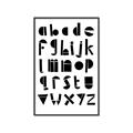 Picture of Black Letter Alphabet _GroupedProduct_Rectangle_Portrait_Mini_ _GroupedProduct_Rectangle_Portrait_Canvas_Framed_