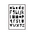 Picture of Black Letter Alphabet _GroupedProduct_Rectangle_Portrait_Mini_ _GroupedProduct_Rectangle_Portrait_Canvas_Framed_