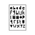 Picture of Black Letter Alphabet _GroupedProduct_Rectangle_Portrait_Mini_ _GroupedProduct_Rectangle_Portrait_Canvas_Framed_