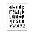 Picture of Black Letter Alphabet _GroupedProduct_Rectangle_Portrait_Mini_ _GroupedProduct_Rectangle_Portrait_Canvas_Framed_