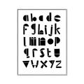 Picture of Black Letter Alphabet _GroupedProduct_Rectangle_Portrait_Mini_ _GroupedProduct_Rectangle_Portrait_Canvas_Framed_