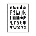 Picture of Black Letter Alphabet _GroupedProduct_Rectangle_Portrait_Mini_ _GroupedProduct_Rectangle_Portrait_Canvas_Framed_