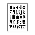 Picture of Black Letter Alphabet _GroupedProduct_Rectangle_Portrait_Mini_ _GroupedProduct_Rectangle_Portrait_Canvas_Framed_