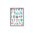 Picture of Multi Color Block Alphabet _GroupedProduct_Rectangle_Portrait_Mini_ _GroupedProduct_Rectangle_Portrait_Canvas_Framed_