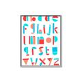 Picture of Multi Color Block Alphabet _GroupedProduct_Rectangle_Portrait_Mini_ _GroupedProduct_Rectangle_Portrait_Canvas_Framed_