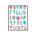 Picture of Multi Color Block Alphabet _GroupedProduct_Rectangle_Portrait_Mini_ _GroupedProduct_Rectangle_Portrait_Canvas_Framed_