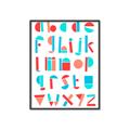 Picture of Multi Color Block Alphabet _GroupedProduct_Rectangle_Portrait_Mini_ _GroupedProduct_Rectangle_Portrait_Canvas_Framed_