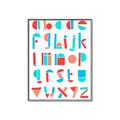 Picture of Multi Color Block Alphabet _GroupedProduct_Rectangle_Portrait_Mini_ _GroupedProduct_Rectangle_Portrait_Canvas_Framed_