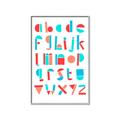 Picture of Multi Color Block Alphabet _GroupedProduct_Rectangle_Portrait_Mini_ _GroupedProduct_Rectangle_Portrait_Canvas_Framed_