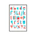 Picture of Multi Color Block Alphabet _GroupedProduct_Rectangle_Portrait_Mini_ _GroupedProduct_Rectangle_Portrait_Canvas_Framed_