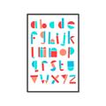 Picture of Multi Color Block Alphabet _GroupedProduct_Rectangle_Portrait_Mini_ _GroupedProduct_Rectangle_Portrait_Canvas_Framed_