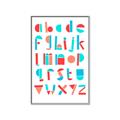 Picture of Multi Color Block Alphabet _GroupedProduct_Rectangle_Portrait_Mini_ _GroupedProduct_Rectangle_Portrait_Canvas_Framed_
