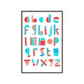 Picture of Multi Color Block Alphabet _GroupedProduct_Rectangle_Portrait_Mini_ _GroupedProduct_Rectangle_Portrait_Canvas_Framed_