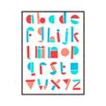 Picture of Multi Color Block Alphabet _GroupedProduct_Rectangle_Portrait_Mini_ _GroupedProduct_Rectangle_Portrait_Canvas_Framed_