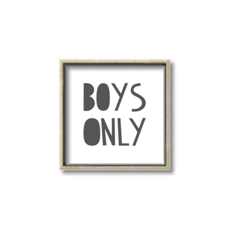 Picture of Boys Only  _GroupedProduct_Square_Mini_ _GroupedProduct_Square_Canvas_Framed_
