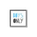 Picture of Boys Only Blue _GroupedProduct_Square_Mini_ _GroupedProduct_Square_Canvas_Framed_