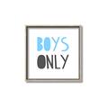 Picture of Boys Only Blue _GroupedProduct_Square_Mini_ _GroupedProduct_Square_Canvas_Framed_