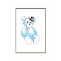 Picture of Blue Teddy _GroupedProduct_Rectangle_Portrait_Mini_ _GroupedProduct_Rectangle_Portrait_Canvas_Framed_