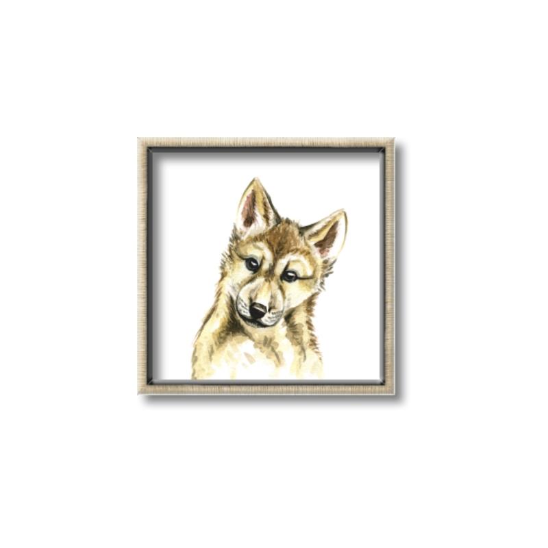 Picture of Woodland Wolf _GroupedProduct_Square_Mini_ _GroupedProduct_Square_Canvas_Framed_