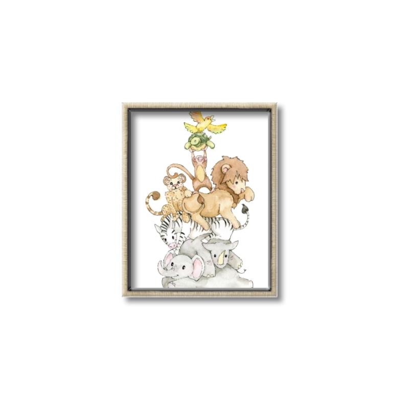 Picture of Safari Stack  _GroupedProduct_Rectangle_Portrait_Mini_ _GroupedProduct_Rectangle_Portrait_Canvas_Framed_