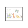 Picture of Dino Parade I _GroupedProduct_Rectangle_Landscape_Mini_ _GroupedProduct_Rectangle_Landscape_Canvas_Framed_