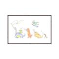 Picture of Dino Parade I _GroupedProduct_Rectangle_Landscape_Mini_ _GroupedProduct_Rectangle_Landscape_Canvas_Framed_