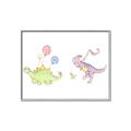 Picture of Dino Parade II _GroupedProduct_Rectangle_Landscape_Mini_ _GroupedProduct_Rectangle_Landscape_Canvas_Framed_