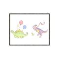 Picture of Dino Parade II _GroupedProduct_Rectangle_Landscape_Mini_ _GroupedProduct_Rectangle_Landscape_Canvas_Framed_