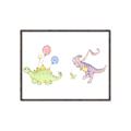 Picture of Dino Parade II _GroupedProduct_Rectangle_Landscape_Mini_ _GroupedProduct_Rectangle_Landscape_Canvas_Framed_