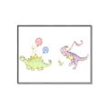 Picture of Dino Parade II _GroupedProduct_Rectangle_Landscape_Mini_ _GroupedProduct_Rectangle_Landscape_Canvas_Framed_