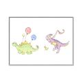 Picture of Dino Parade II _GroupedProduct_Rectangle_Landscape_Mini_ _GroupedProduct_Rectangle_Landscape_Canvas_Framed_