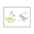 Picture of Dino Parade II _GroupedProduct_Rectangle_Landscape_Mini_ _GroupedProduct_Rectangle_Landscape_Canvas_Framed_