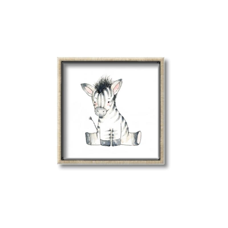 Picture of Baby Zebra _GroupedProduct_Square_Mini_ _GroupedProduct_Square_Canvas_Framed_