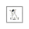 Picture of Baby Zebra _GroupedProduct_Square_Mini_ _GroupedProduct_Square_Canvas_Framed_