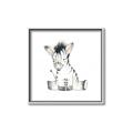 Picture of Baby Zebra _GroupedProduct_Square_Mini_ _GroupedProduct_Square_Canvas_Framed_