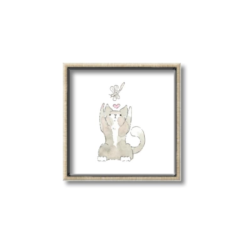 Picture of Playful Kitty _GroupedProduct_Square_Mini_ _GroupedProduct_Square_Canvas_Framed_