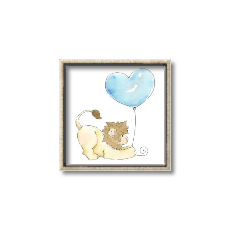 Picture of Heart Balloon Lion _GroupedProduct_Square_Mini_ _GroupedProduct_Square_Canvas_Framed_
