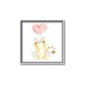 Picture of Heart Balloon Cheetah _GroupedProduct_Square_Mini_ _GroupedProduct_Square_Canvas_Framed_