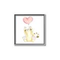 Picture of Heart Balloon Cheetah _GroupedProduct_Square_Mini_ _GroupedProduct_Square_Canvas_Framed_