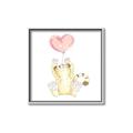 Picture of Heart Balloon Cheetah _GroupedProduct_Square_Mini_ _GroupedProduct_Square_Canvas_Framed_